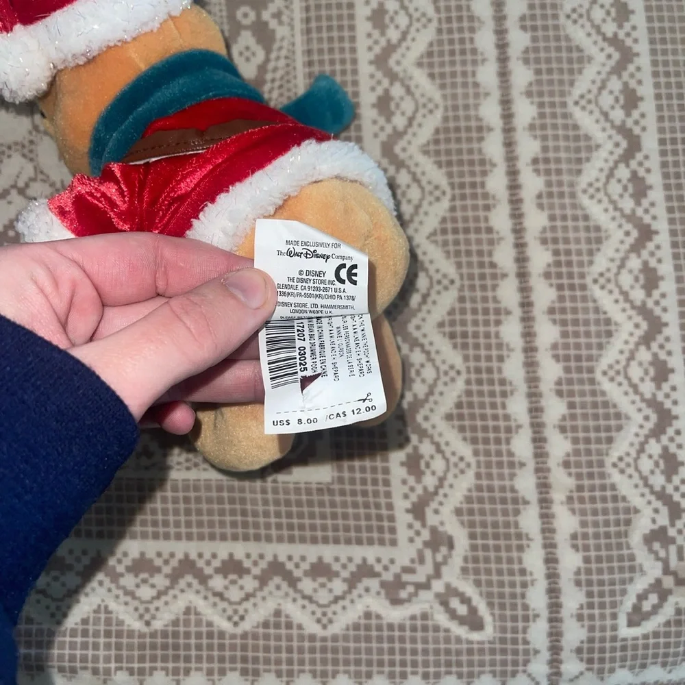 Vintage Disney Winnie the Pooh Christmas Plush Toy